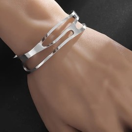 To My Man Bracelet Silver Cuff Bracelet Bangle Bracelets Gifts for Husband Boyfriend Inspirational Birthday Gifts for Men