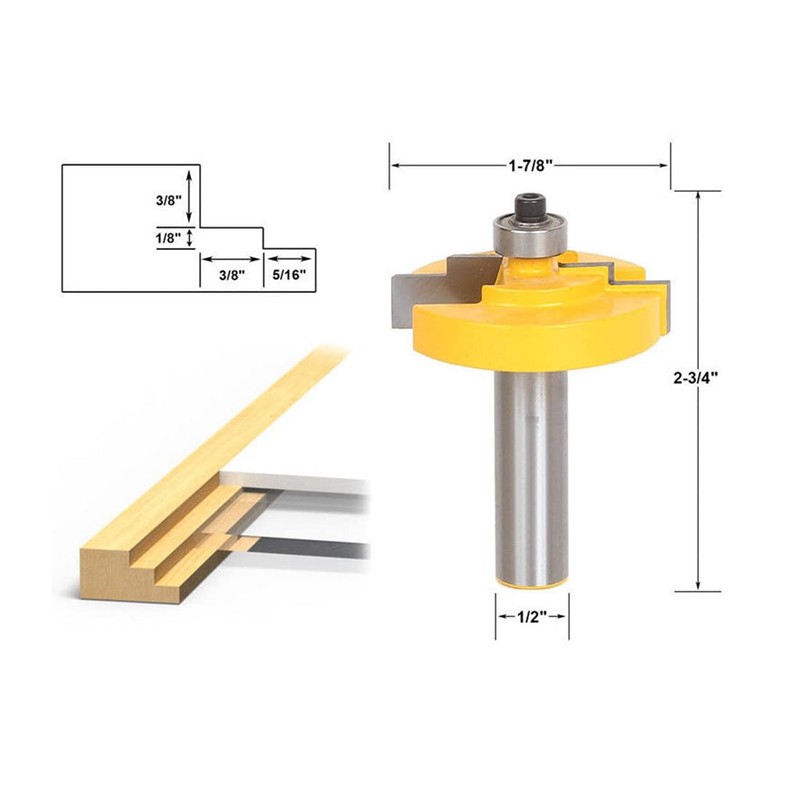 3Pcs 1/2 Inch Shank Router Bit Set Complete Picture Frame