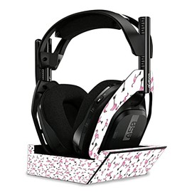 MightySkins Glossy Glitter Skin Compatible with Astro A50 Wireless Headphones + Base Station (Gen 4) - Cool Flamingo | Protective, Durable High-Gloss Glitter Finish | Easy to Apply | Made in The USA