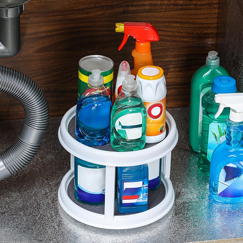 2 Tier 10" Turntable Lazy Susan Spice Organizer - Rotating