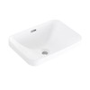 KDKSC Bathroom Vessel Sink 18.2'' x 13.3'' Small Semi Recessed