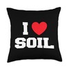 My Heart I Love Soil Throw Pillow, 18x18, Multicolor