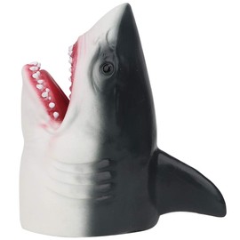 7 Inch Shark Hand Puppet Animal Soft Simulation Hand Puppet Non-toxic Rubber Toy Role Play Toy for Kids