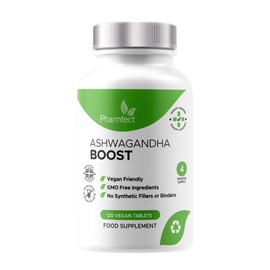 Pharmtect Ashwagandha Boost 1000mg - Pure Ashwagandha Root Supplement - KSM-66 Ayurveda Also Known As Withania Somnifera - 120 Vegan Tablets UK Made - for Better Stress Management & Overall Health