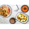 Vintage Gourmet ® Premium White Enamelware with Blue Rim, Oblong,