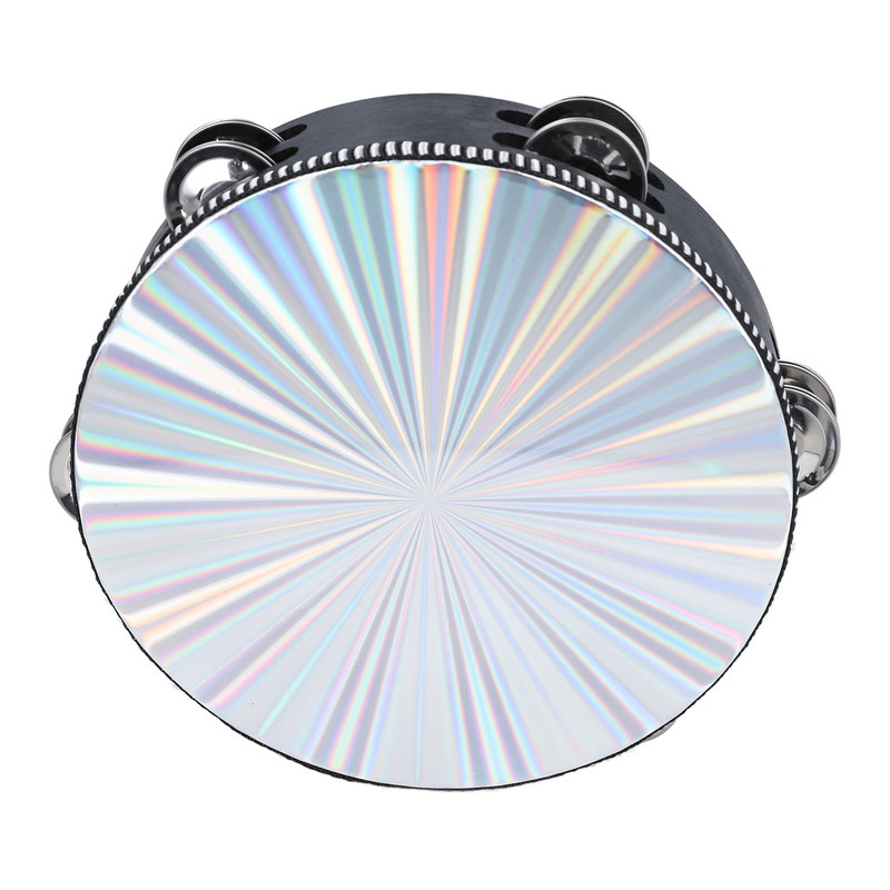 Radiant Tambourine Reflective Clear Crisp Sound Double Row Bell Drum