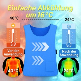 TeamSky Cooling Vest - Summer Cooling Gilet for Men and Women, Breathable Ice Vest for Outdoor Work, Sports & Fishing