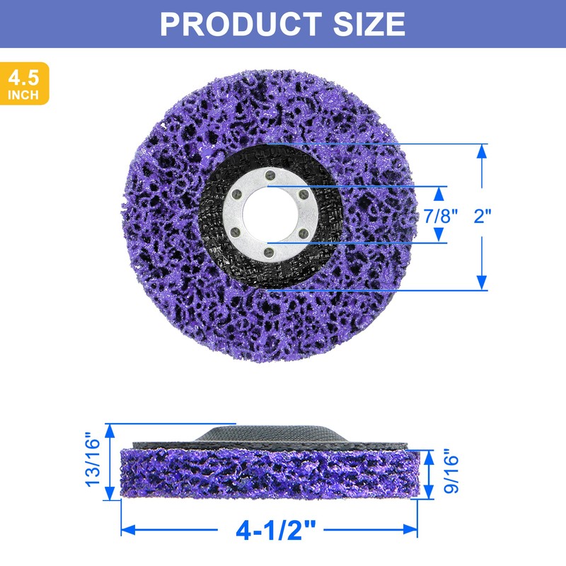 Vantego 5-Pack 4-1/2" x 7/8" Paint Stripper Discs for Angle