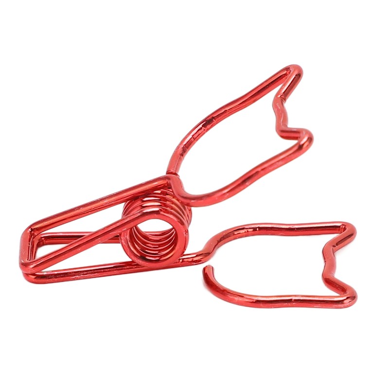 100Pcs Kitten Binder Clips Cute Animal Style Strong Clamping Hollow