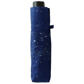 Miyajima 14880 Folding Umbrella, 21.7 inches (55 cm), Windproof Ribs, UV Milky Way Navy