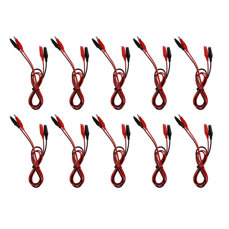 10Pcs Electrical Alligator Clip Dual Ended Alligator Clamps Test Leads