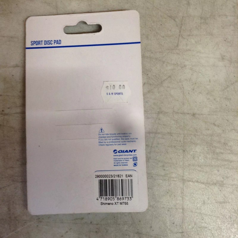 GIANT SPORT BICYCLE DISC PAD