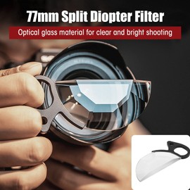 Akozon 79 mm Semicircle Handheld Prism, Semicircle Kaleidoscope Filter, Special Effects Optical Glass Prism, Handheld Lens, Kaleidoscope Camera Lens Filter, Optical Glass Prism for SLR Camera