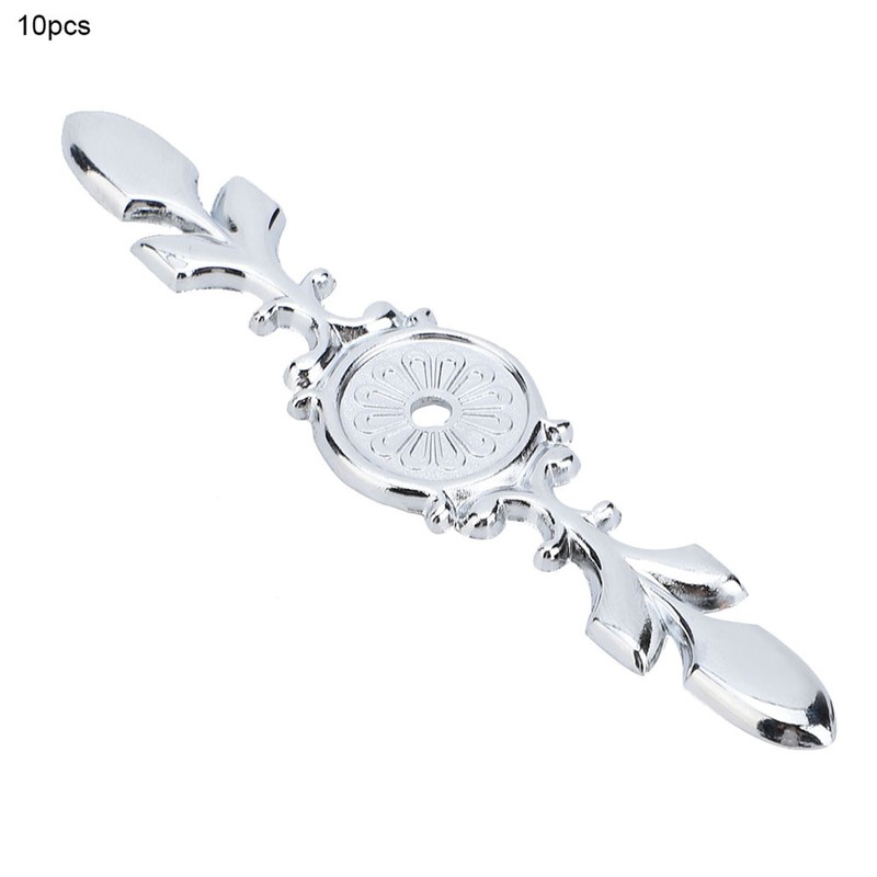 10pcs Zinc Alloy Cabinet Handle Back Plate Retro Style Single