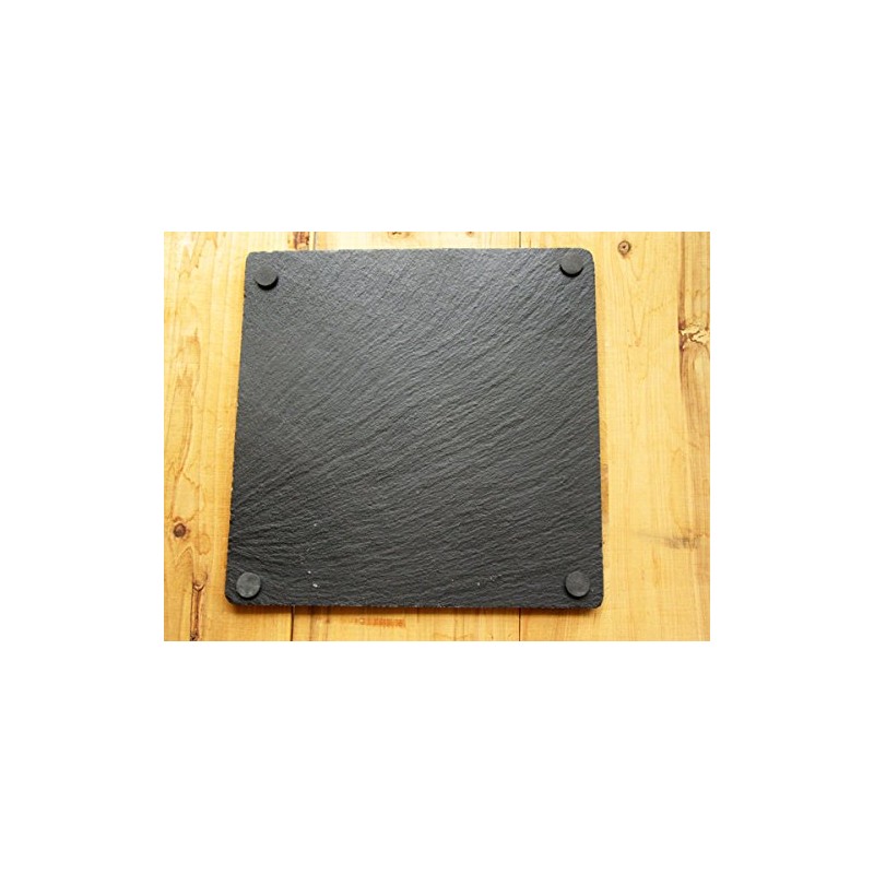 Slate Plate 25 cm Positive Corners [Black, Utensils, Stone Flat