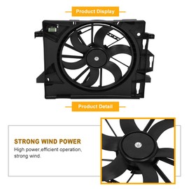 OCPTY Replacement Cooling Fan Assembly for 621-028 621860 Replacement fit for 2008-2016 for Chrysler Town & Country 2008-2019 for Dodge Grand Caravan