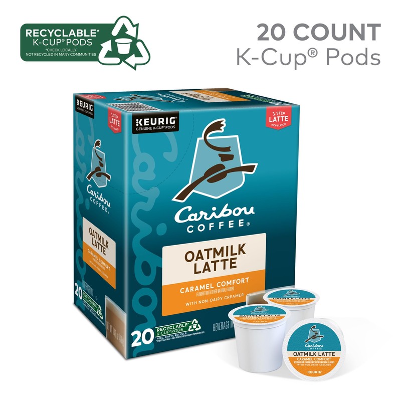 Caribou Coffee Caramel Comfort Oatmilk Latte, One Step Latte Single