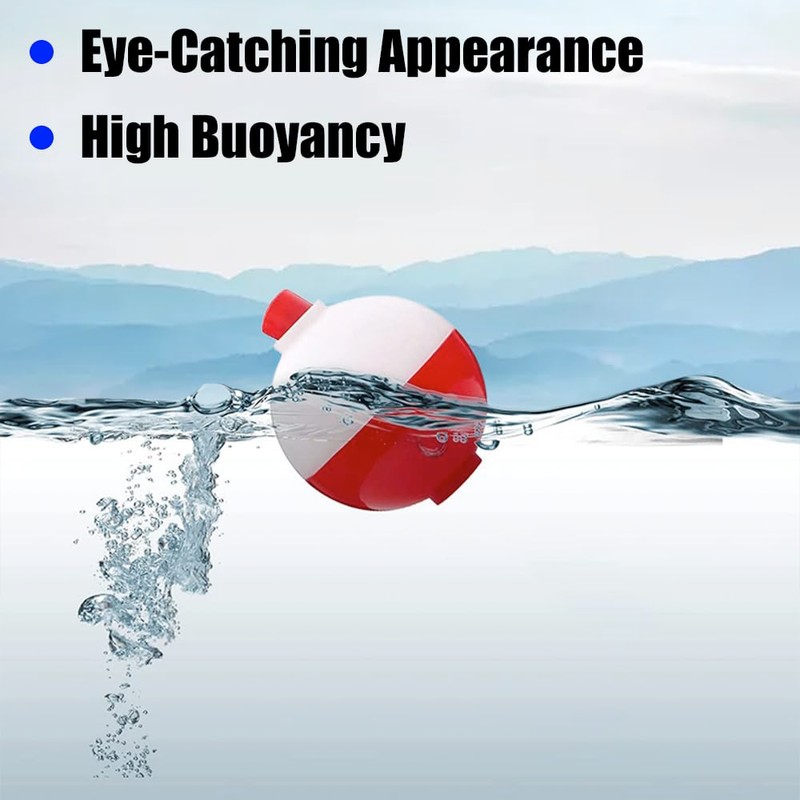 12 Pcs Fishing Snap-On Floats 6 Sizes Hard Float Bobbers