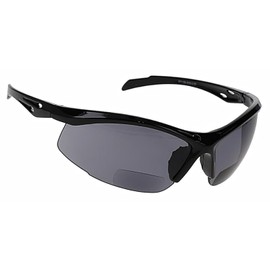 Bifocal Safety Glasses - Safety Glasses with Readers for Healthcare, Woodworkers, Motorcyclists, Workshop - Ansi Z87+ (Smoke Gray, +1.50 Diopter)