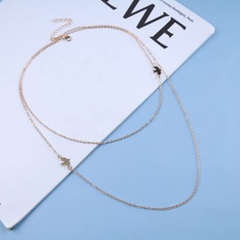 Cimenexe Bohemian Dove of Peace Necklace Choker Tiny Dove Chain Necklace Layered Swallow Choker Necklace Gold Dove Collar Necklace Jewellery for Women and Girls
