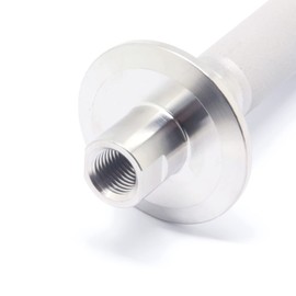 QiiMii Stainless Steel 1.5" Tri-Clamp Diffusion Stone, 2 Micron Aeration, Carbonation With 1/4" NPT CO2 Inlet (4" Length, 1/4" Female NPT)