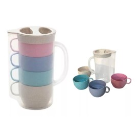 Argenmex Set De Jarra Con 4 Tazas Todo En Uno. 1.6 Litros