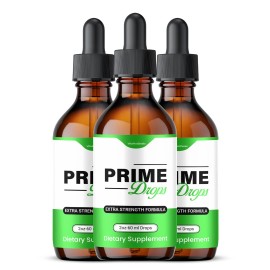 Prime Drops Supplement, Max Strength, Prime Liquid Drops (3 pack)