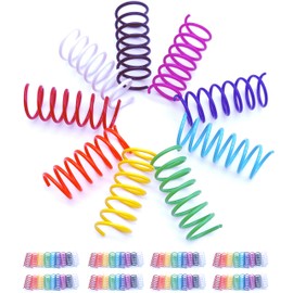 JoyArrive Cat Toys for Indoor Cats, 9 Springs Cat Interactive Toy for Swatting, Biting, Hunting, Cat Creative Toy to Kill Time and Keep Fit Colorful Plastic Spring (311261-9PCS)