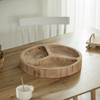 3 Sectional Round Snack Tray for Dining Table and Kitchen