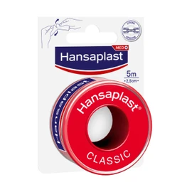 Hansaplast Hansaplast Fixierpflaster Classic (5 m x 2,5 cm), Tapeband zur einfachen und sicheren Fixierung von Wundverbänden, Heftpflaster Rolle mit starker Klebekraft.