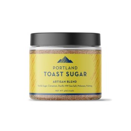 Portland Salt Co. Toast Sugar Spice Blend w/Vanilla Sugar, Cinnamon & Sea Salt – Signature All-Purpose Seasoning, Breakfast or Dessert Rub - Non-GMO, 4 Oz (Pack of 1)