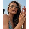 GUVIVI Retro Gold Aviator Sunglasses for Women Men, 2025 Metal