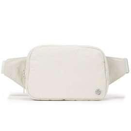 Everywhere Belt Bag Large 2L, Pander Waterproof Everywhere Fanny Pack Purse for Women and Men with Adjustable Strap. (White Opal)