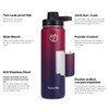 25oz Insulated Water Bottles with 2 Leak Proof Lids(Spout Lid