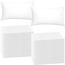 50 Pieces Disposable Pillowcases Single Use Pillow Case 19.6 x 31.4 Inches White Pillow Case with Envelope Closure Standard Size Spa Pillow Covers Against Stains and Spills for Hotel Travel