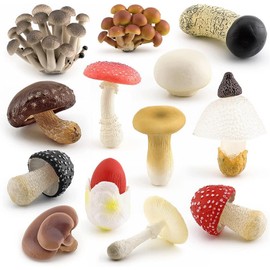 JIzian White Fake Mushrooms Plastic Small Mushroom Decor Realistic Cute Mushroom Stuff for Realistic Mushroom Figurines, Mushroom Gifts for Home, Household, Garden, Outdoor Yard Decor Accessories