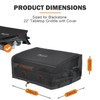 for Blackstone 22-inch Grill Cover with Lid, Extended Waterproof 600D