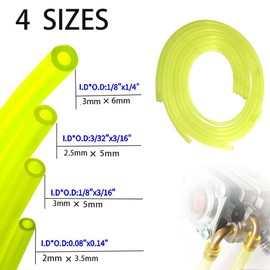 WGWXRSY4 Size Fuel Line Hose Petrol Tubing Chainsaw Common Weedeater, for Craftman Lawn Mower String Trimmer Chainsaw Blower and other Power Tools（2 feet each）