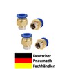 Pneumatic Push-in Fitting 3/8 Inch to 10 mm Pack of