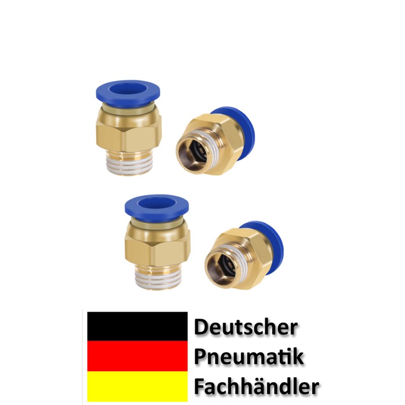 Pneumatic Push-in Fitting 3/8 Inch to 10 mm Pack of