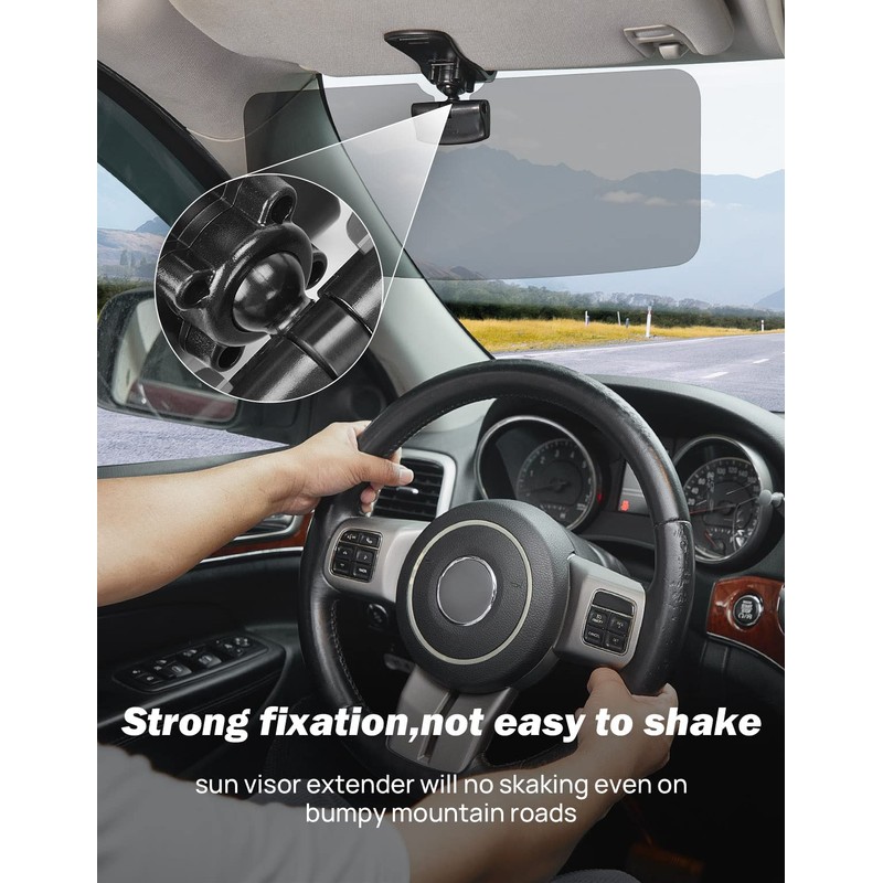 JOYTUTUS Sun Visor for SUV, 2 Pack Polarized Sun Visor