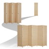 Corelax Room Divider Privacy Screen with Natural Bamboo,6 Panel Folding