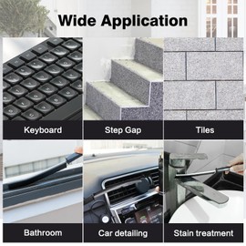 3Pack Gap Cleaning Scrub Brush,Multifunctional Hard Bristle Crevice Cleaning Brush Toilet Scrubber, Shower Tile Scrub Brush, Cleaning Tools for Kitchen, Toilet, Window, Vehicle, Faucets, Grout