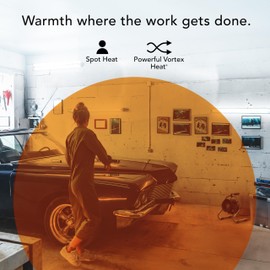 Vornado Velocity HD Garage Space Heater with Fan, Tilt Head, Advanced Safety Features,Black, Whole Room