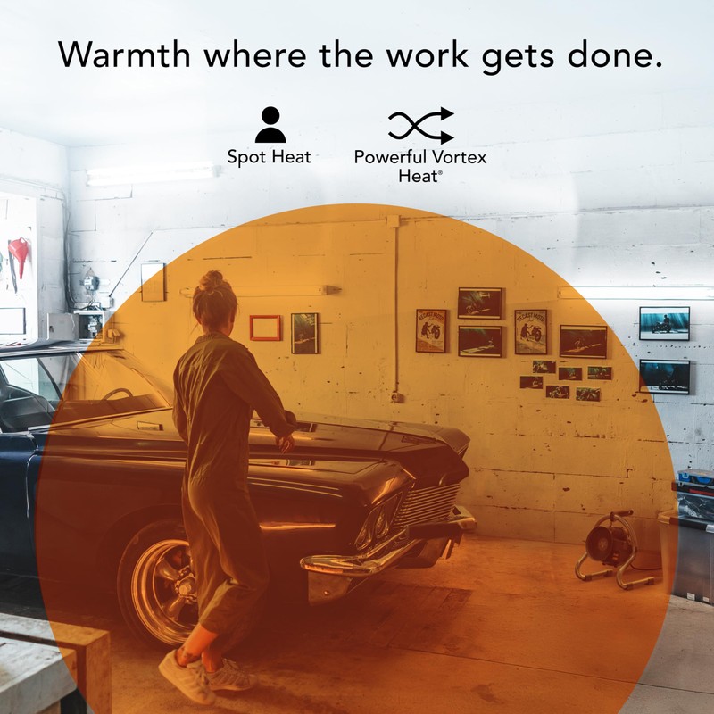 Vornado Velocity HD Garage Space Heater with Fan, Tilt Head,