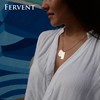 Fervent Inspirational Tag Necklace [Love - Courage - Strength] Tri-Toned