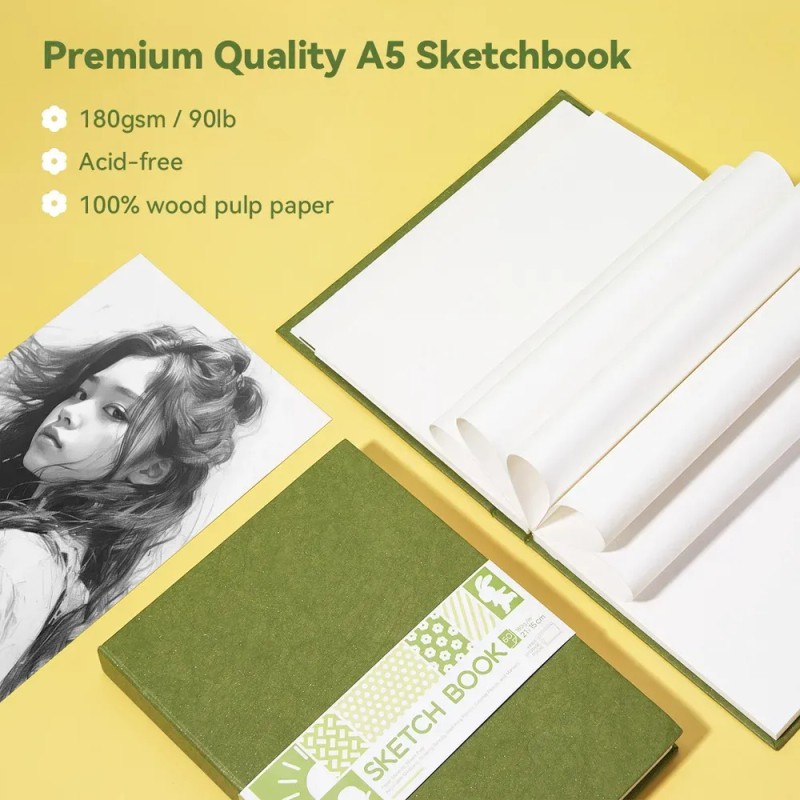 Caderno De Desenho E Esboço A5 Arrtx Com 120 Páginas