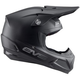 EVS Sports Unisex-Adult T5 Solid Off Road Full Face Motorcycle Helmet (Matte Black, X-Large)