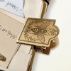 ANATTASOUL Brass Binder Clip Vintage Bee Wreath Paper Clamp for