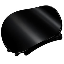 Parcelona France Onde Glossy Black Celluloid Side Slide In Secure Grip Hair Updo Hinge Duck Hair Claw -2 3/4 Inch (Black)